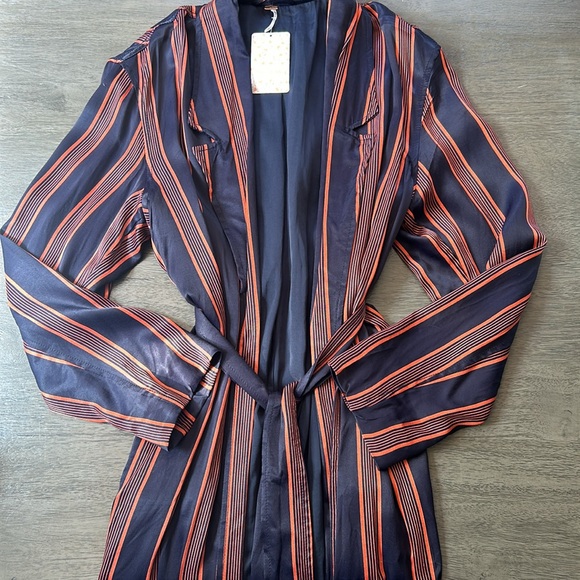 NWT! FP Free People Atrium Striped Duster Sz XS - Picture 10 of 14